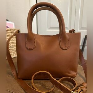 Portland Leather Small Honey Raindrop Crossbody Purse